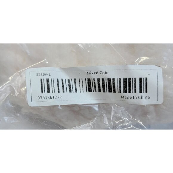 Pajama Lounge Set Soft Pink White Button Top Happy Bear Womens Large New In Bag - Picture 12 of 12